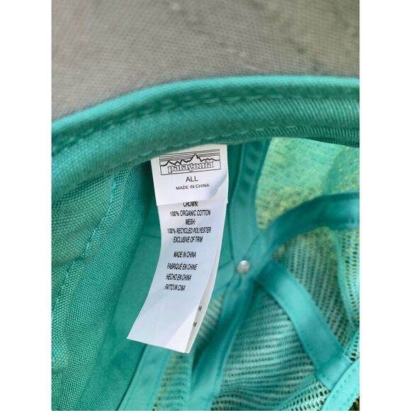 Patagonia green gray PATCH LOGO trucker cap baseball hat UNISEX - Picture 6 of 7